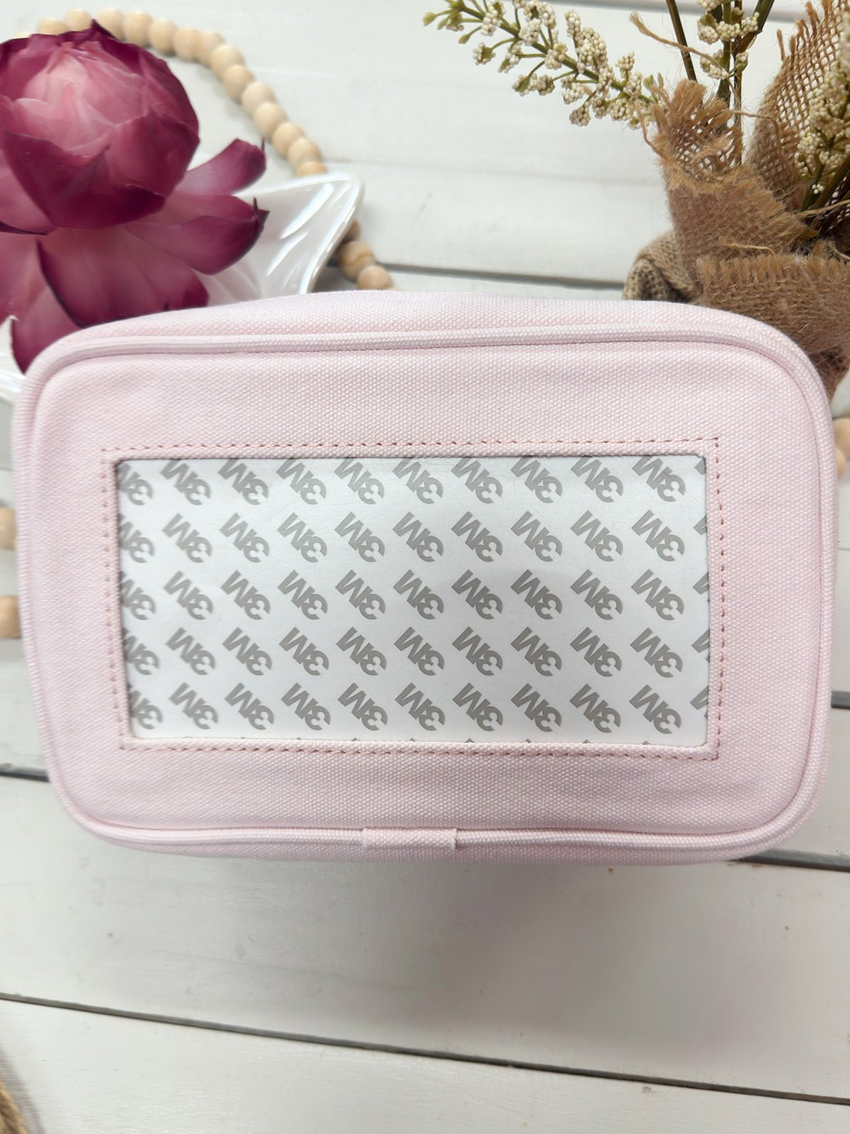 [Tilli Tomas] Light Pink Canvas Cosmetic Bag - The Pink Pineapple 850