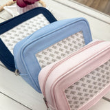 [Tilli Tomas] Light Pink Canvas Cosmetic Bag - The Pink Pineapple 850