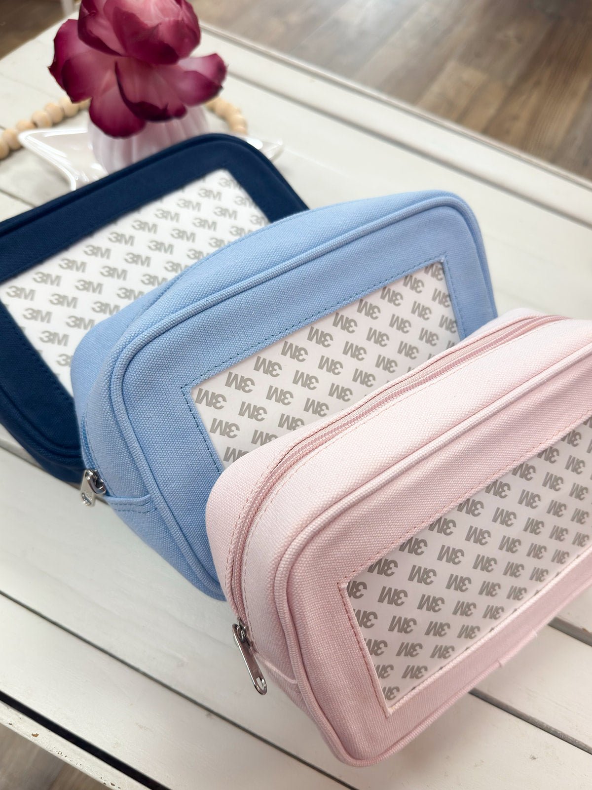[Tilli Tomas] Light Pink Canvas Cosmetic Bag - The Pink Pineapple 850