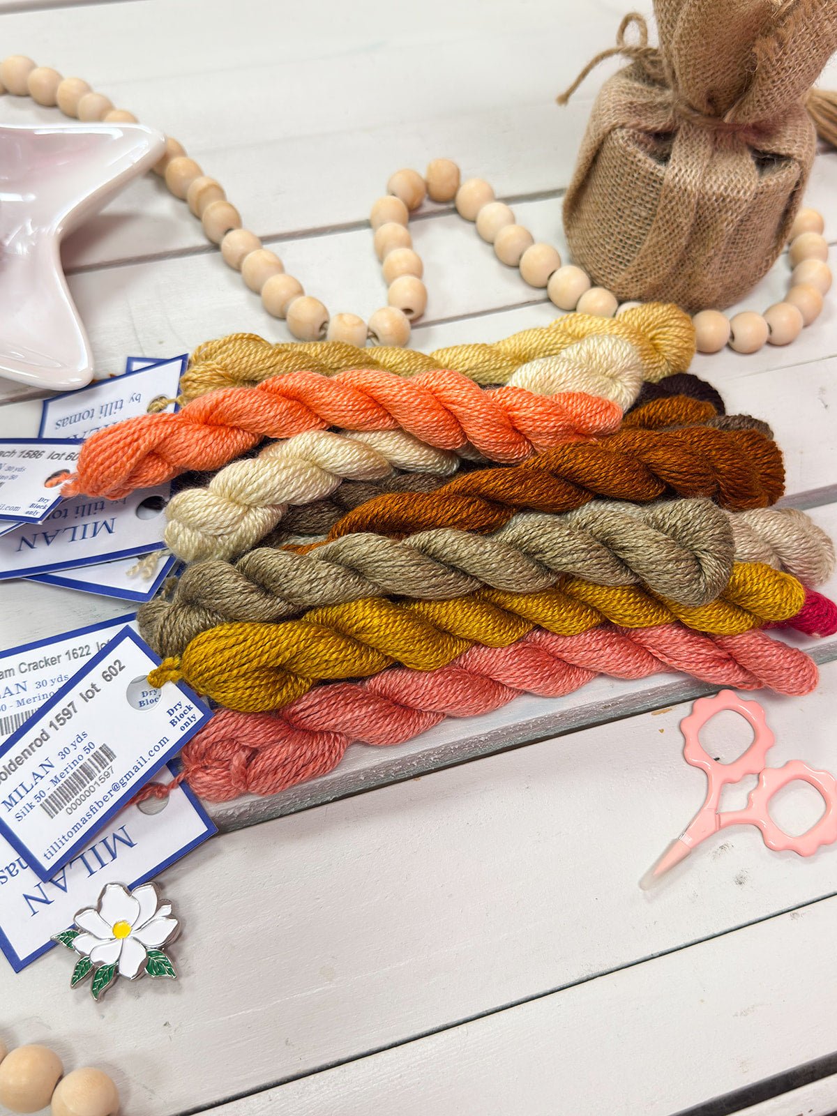 [Tilli Tomas] Milan Thread Skein in Canteloupe - The Pink Pineapple 850