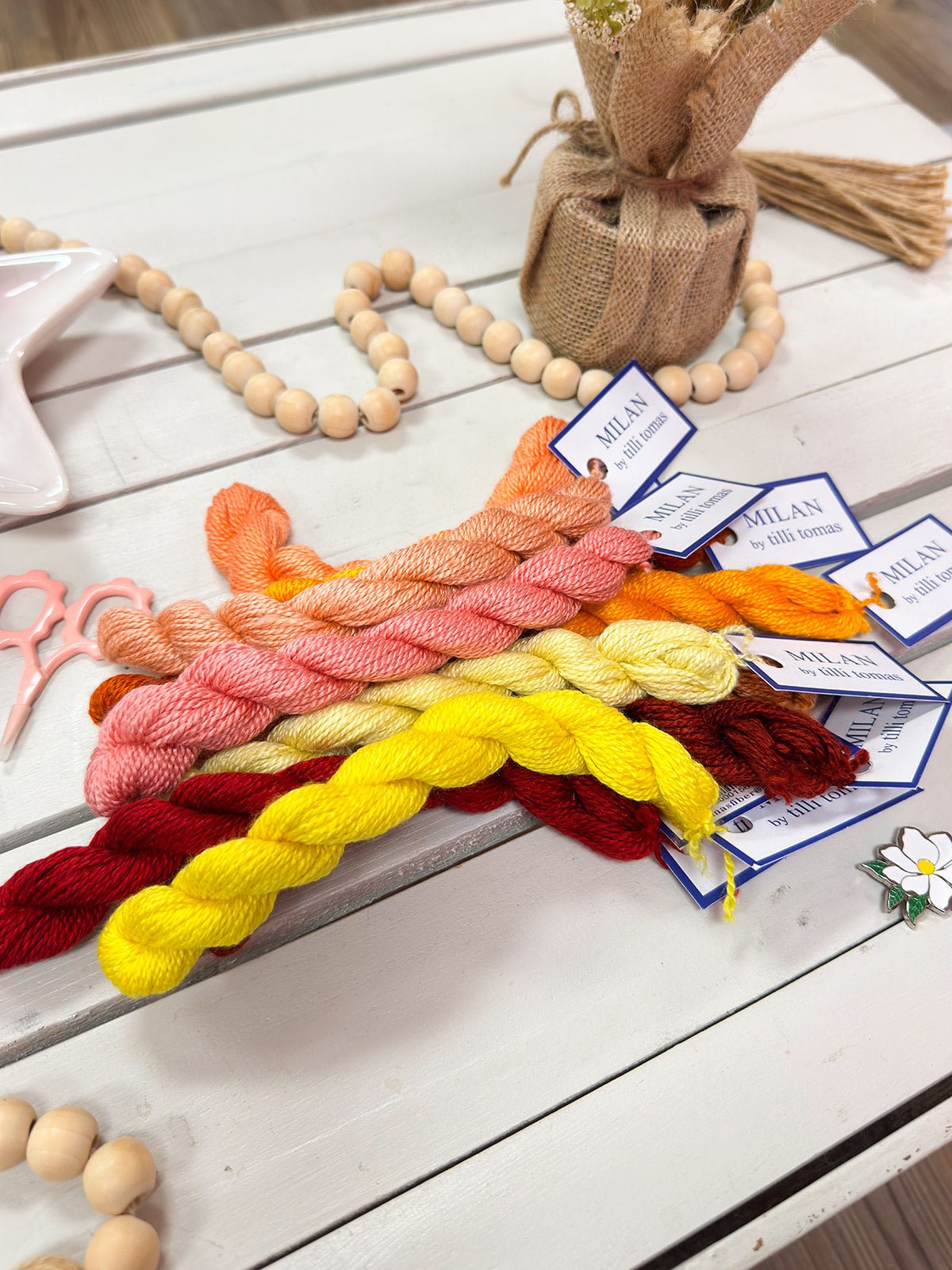 [Tilli Tomas] Milan Thread Skein in Crawfish - The Pink Pineapple 850