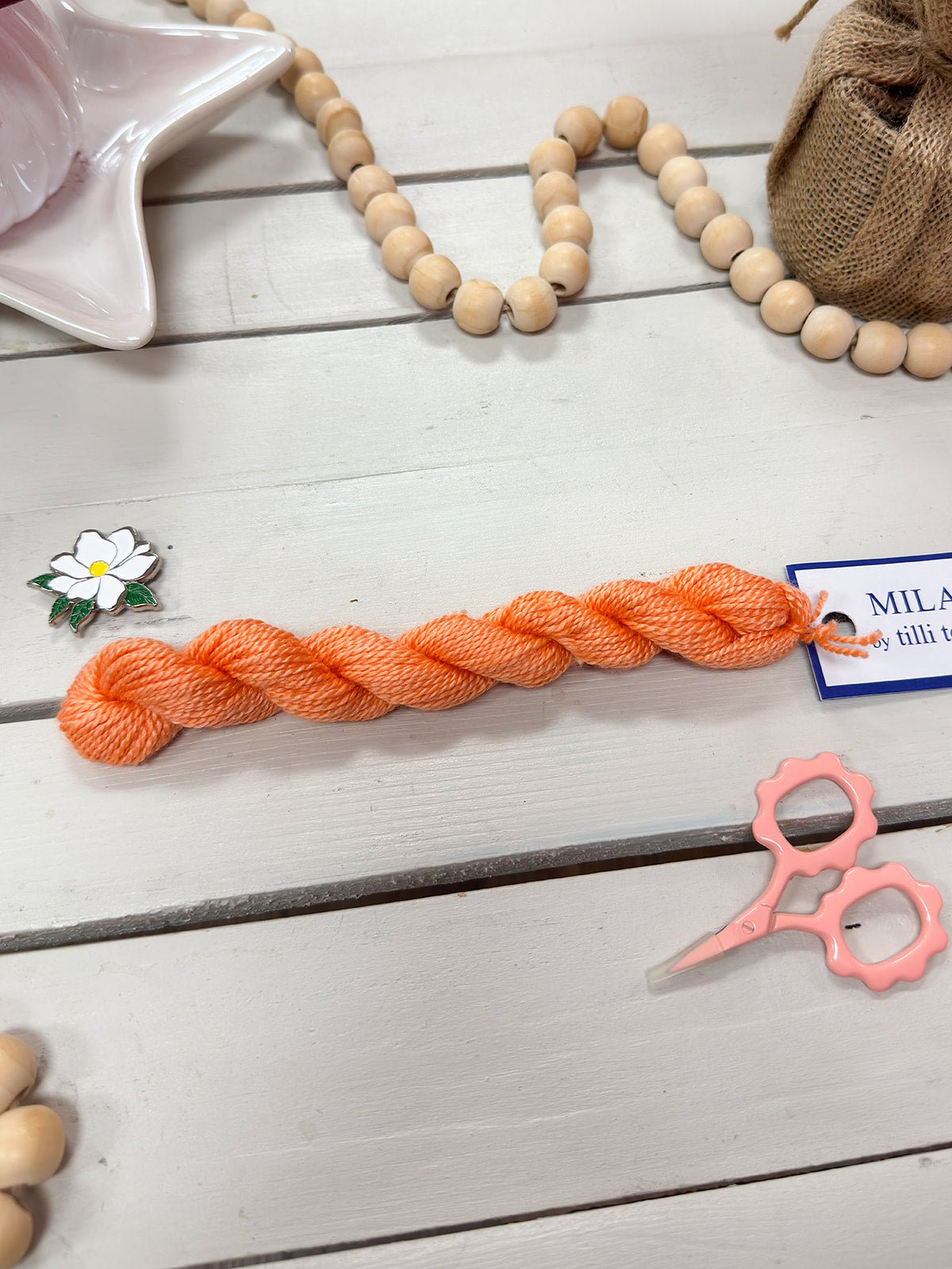 [Tilli Tomas] Milan Thread Skein in Cream Ice - The Pink Pineapple 850