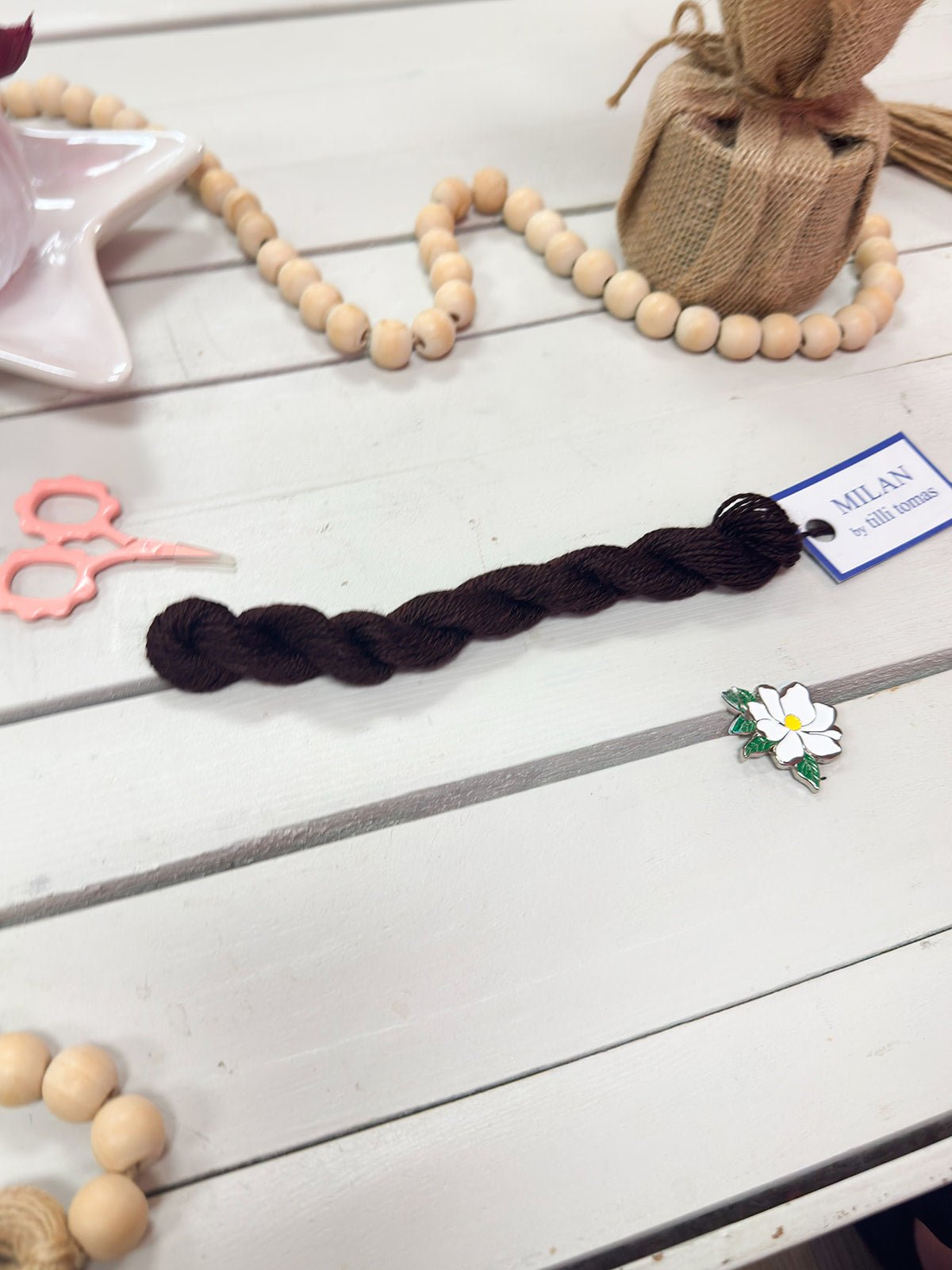 [Tilli Tomas] Milan Thread Skein in Mahogany - The Pink Pineapple 850
