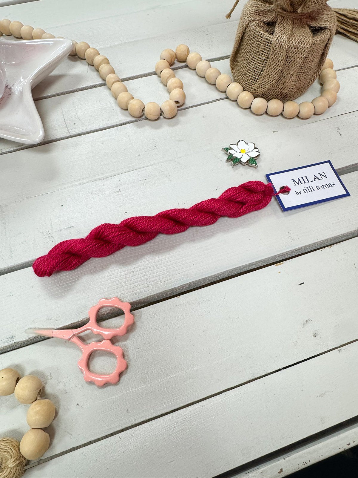 [Tilli Tomas] Milan Thread Skein in Vermillion - The Pink Pineapple 850