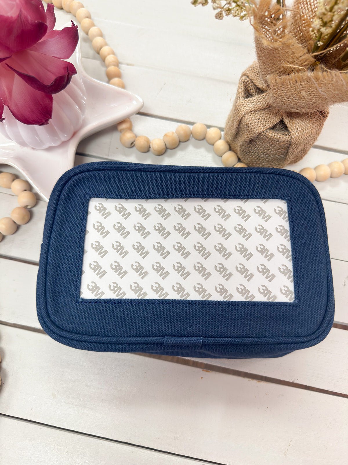 [Tilli Tomas] Navy Blue Canvas Cosmetic Bag - The Pink Pineapple 850