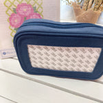 [Tilli Tomas] Navy Blue Canvas Cosmetic Bag - The Pink Pineapple 850
