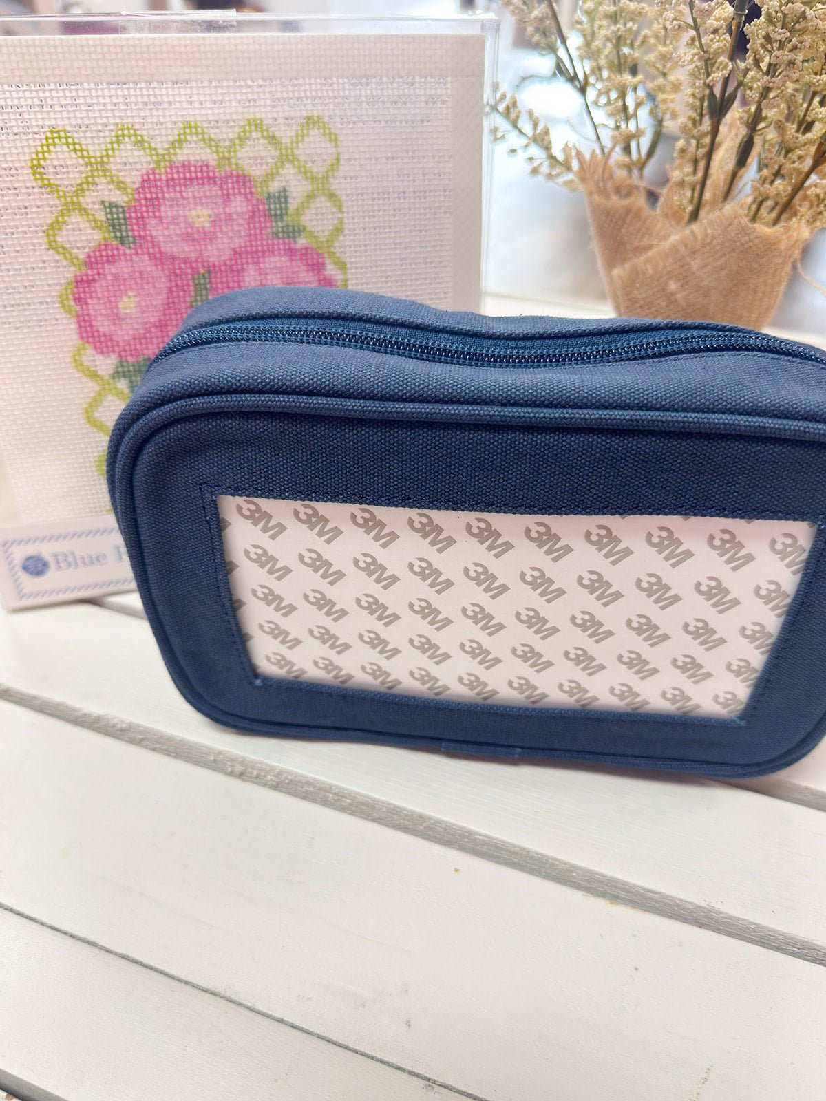 [Tilli Tomas] Navy Blue Canvas Cosmetic Bag - The Pink Pineapple 850