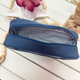 [Tilli Tomas] Navy Blue Canvas Cosmetic Bag - The Pink Pineapple 850