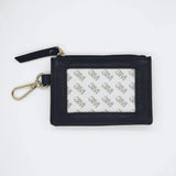 [Tilli Tomas] Needlepoint Zip Coin Holder in Navy Blue - The Pink Pineapple 850