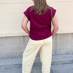 Timeless Ease Cap Sleeve Top in Cabernet - The Pink Pineapple 850