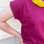 Timeless Ease Cap Sleeve Top in Cabernet - The Pink Pineapple 850