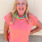 Timeless Ease Cap Sleeve Top in Coral - The Pink Pineapple 850