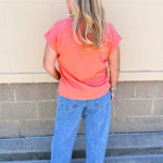 Timeless Ease Cap Sleeve Top in Coral - The Pink Pineapple 850