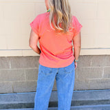 Timeless Ease Cap Sleeve Top in Coral - The Pink Pineapple 850