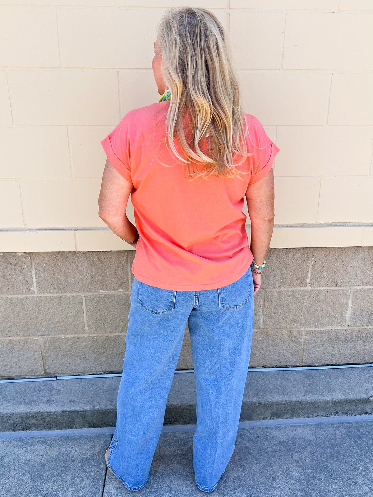Timeless Ease Cap Sleeve Top in Coral - The Pink Pineapple 850
