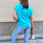 Timeless Ease Cap Sleeve Top in Mint - The Pink Pineapple 850