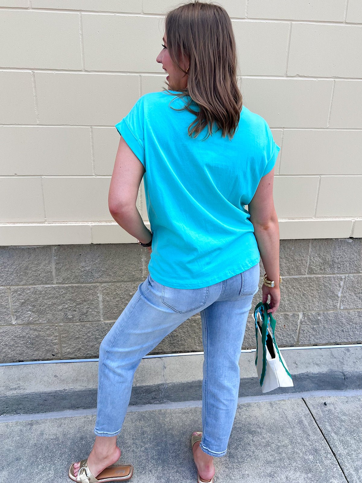 Timeless Ease Cap Sleeve Top in Mint - The Pink Pineapple 850