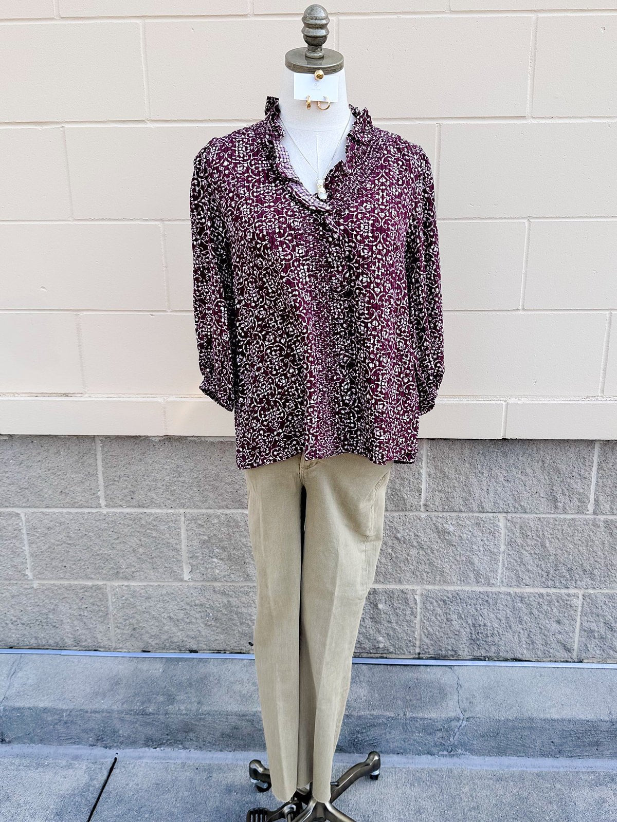 Timeless Maroon Blouse - The Pink Pineapple 850