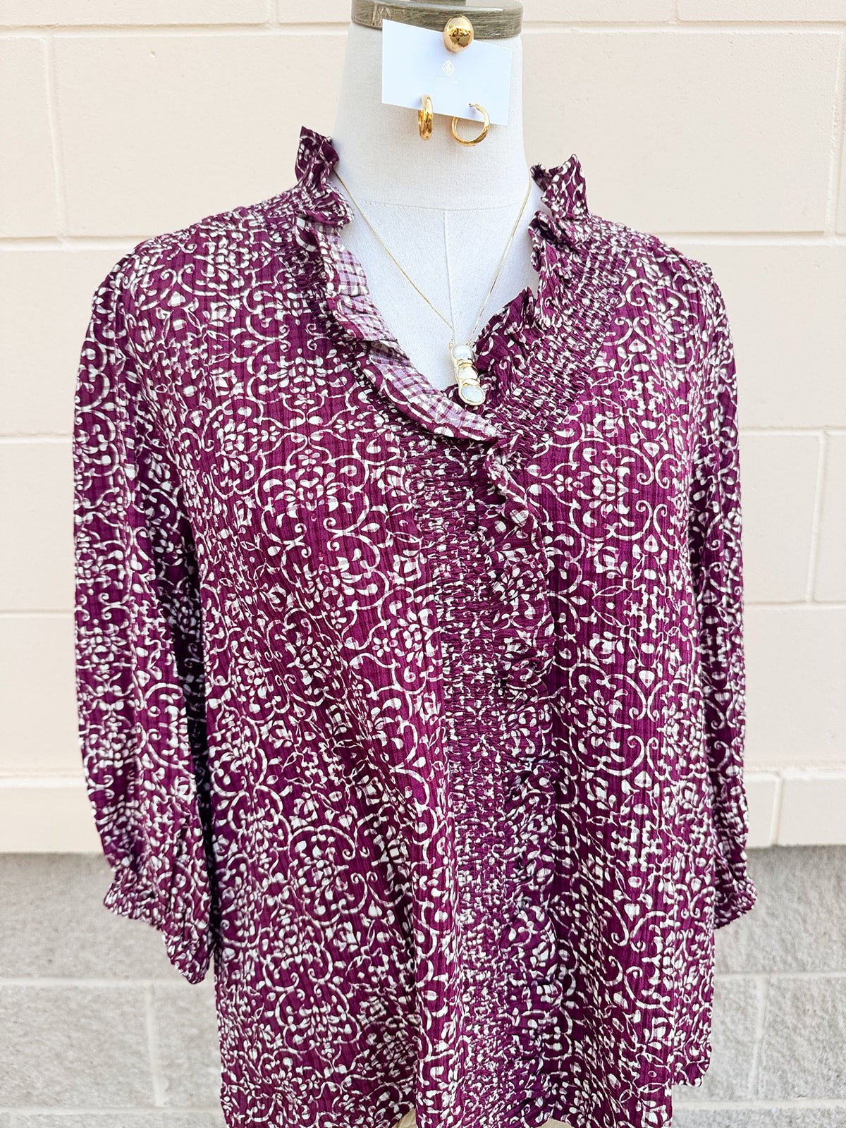 Timeless Maroon Blouse - The Pink Pineapple 850