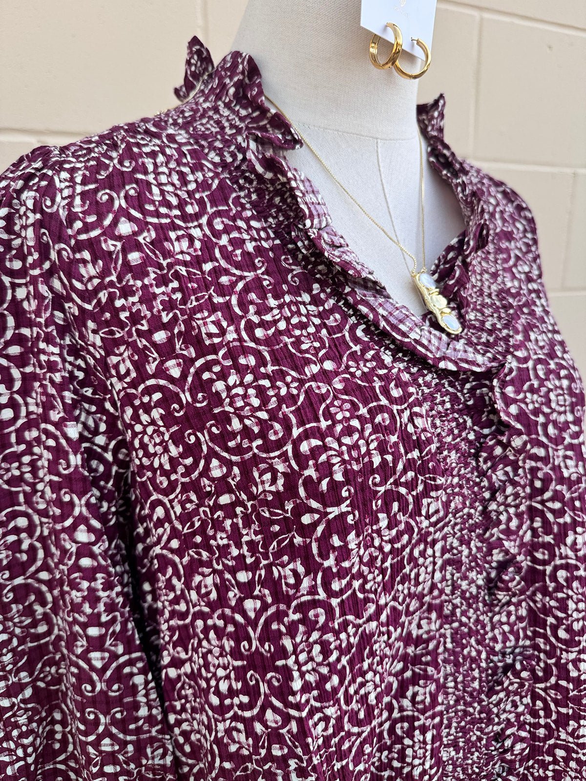 Timeless Maroon Blouse - The Pink Pineapple 850