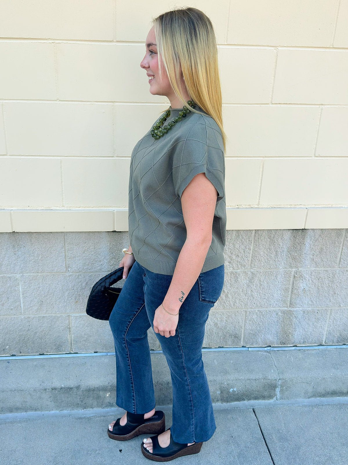 Timeless Olive Top - The Pink Pineapple 850