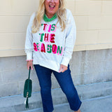 'Tis the Season Crewneck in Cream - The Pink Pineapple 850