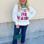 'Tis the Season Crewneck in Cream - The Pink Pineapple 850