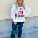'Tis the Season Crewneck in Cream - The Pink Pineapple 850