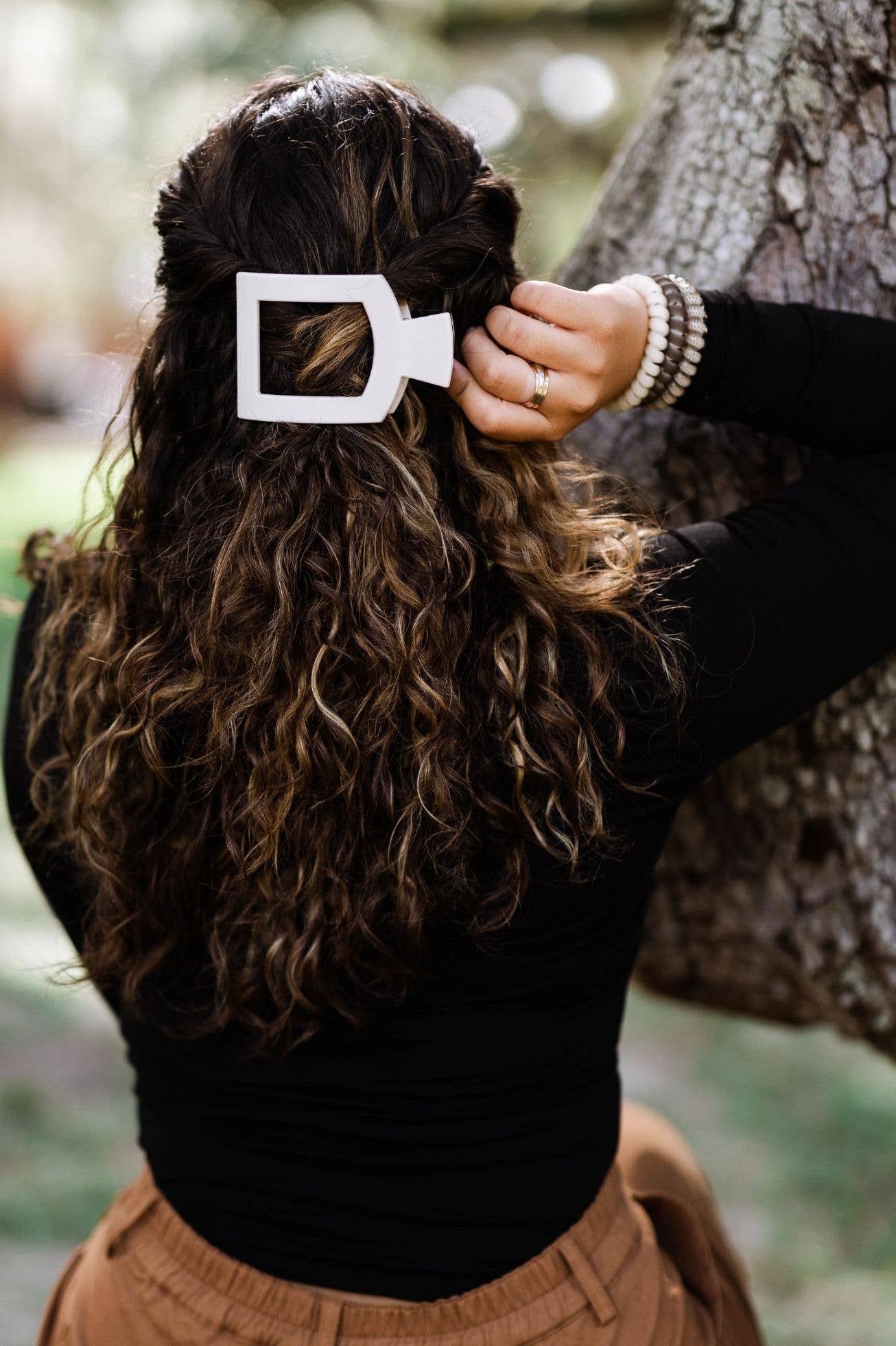 Toasted Large Flat Square Hair Clip - The Pink Pineapple 850