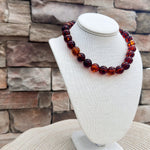 Tortoise Glow Statement Beaded Necklace - The Pink Pineapple 850