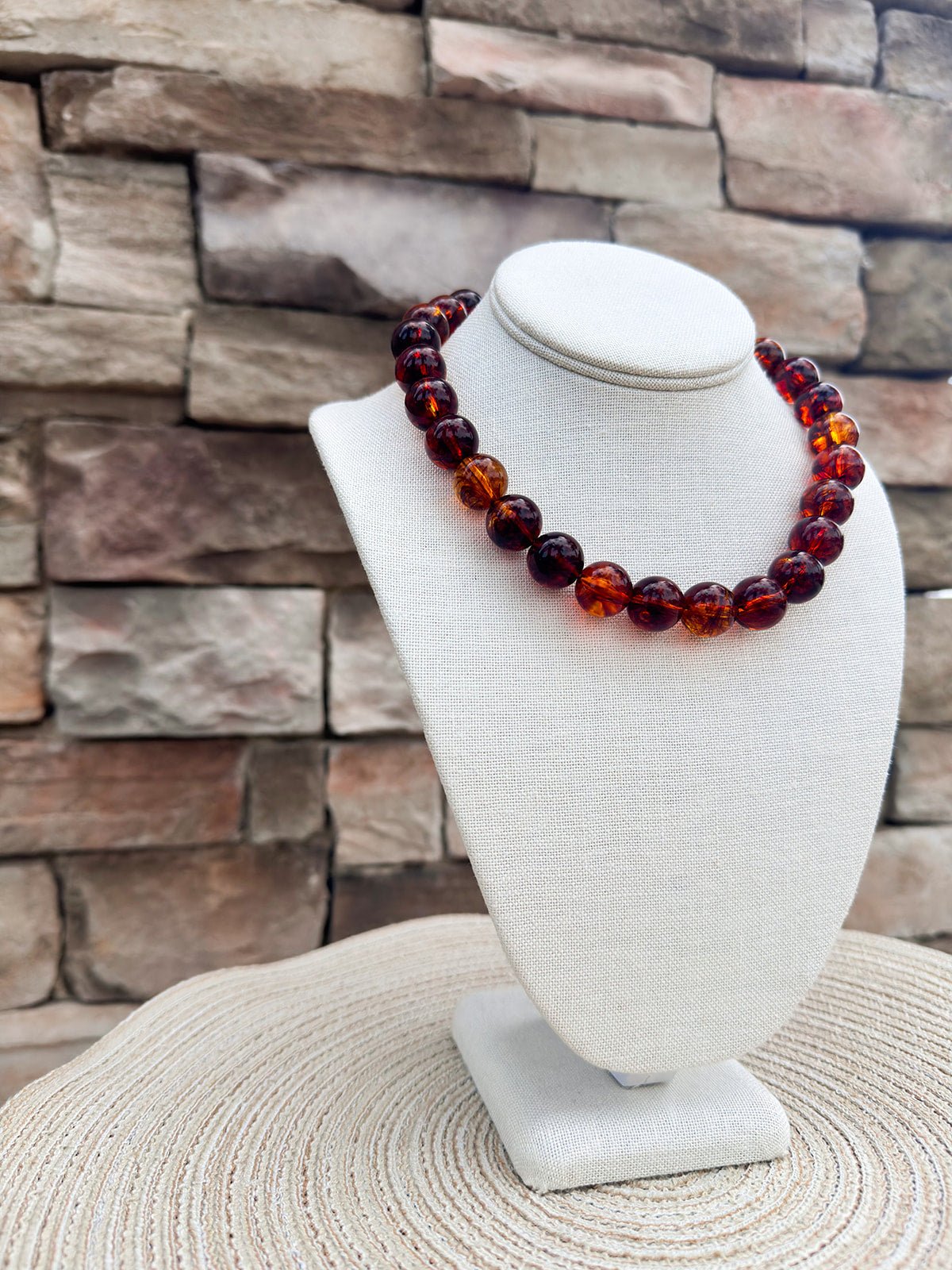Tortoise Glow Statement Beaded Necklace - The Pink Pineapple 850