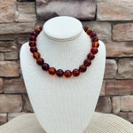 Tortoise Glow Statement Beaded Necklace - The Pink Pineapple 850