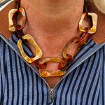 Tortoise Muse Chunky Link Necklace - The Pink Pineapple 850