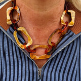 Tortoise Muse Chunky Link Necklace - The Pink Pineapple 850