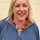 Tortoise Muse Chunky Link Necklace - The Pink Pineapple 850