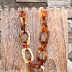 Tortoise Muse Chunky Link Necklace - The Pink Pineapple 850