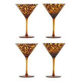 Tortoise Print Martini Glasses – Set of 4 - The Pink Pineapple 850