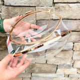 Touchdown Clear Football Crossbody - The Pink Pineapple 850