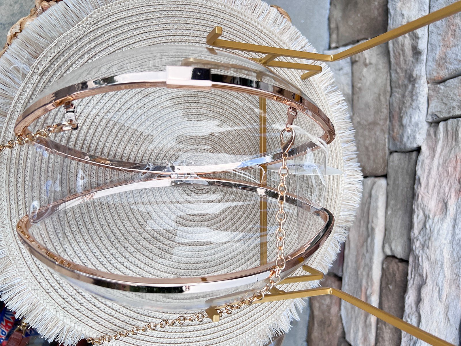 Touchdown Clear Football Crossbody - The Pink Pineapple 850