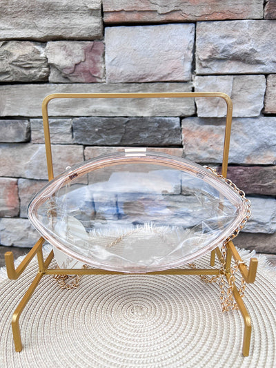 Touchdown Clear Football Crossbody - The Pink Pineapple 850
