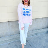 Travel Beach Repeat Sweater - The Pink Pineapple 850