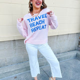 Travel Beach Repeat Sweater - The Pink Pineapple 850