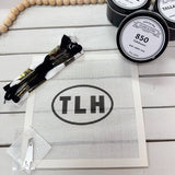 Travel Code Needlepoint Kit - TLH in Black - The Pink Pineapple 850