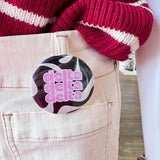 Tri Delta Black and White Wave Button Pin - The Pink Pineapple 850