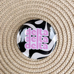 Tri Delta Black and White Wave Button Pin - The Pink Pineapple 850
