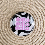Tri Delta Black and White Wave Button Pin - The Pink Pineapple 850