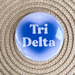 Tri Delta Blue Heart Button Pin - The Pink Pineapple 850