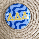 Tri Delta Blue Wave Button Pin - The Pink Pineapple 850