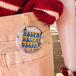Tri Delta Disco Button Pin - The Pink Pineapple 850