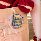 Tri Delta Disco Button Pin - The Pink Pineapple 850